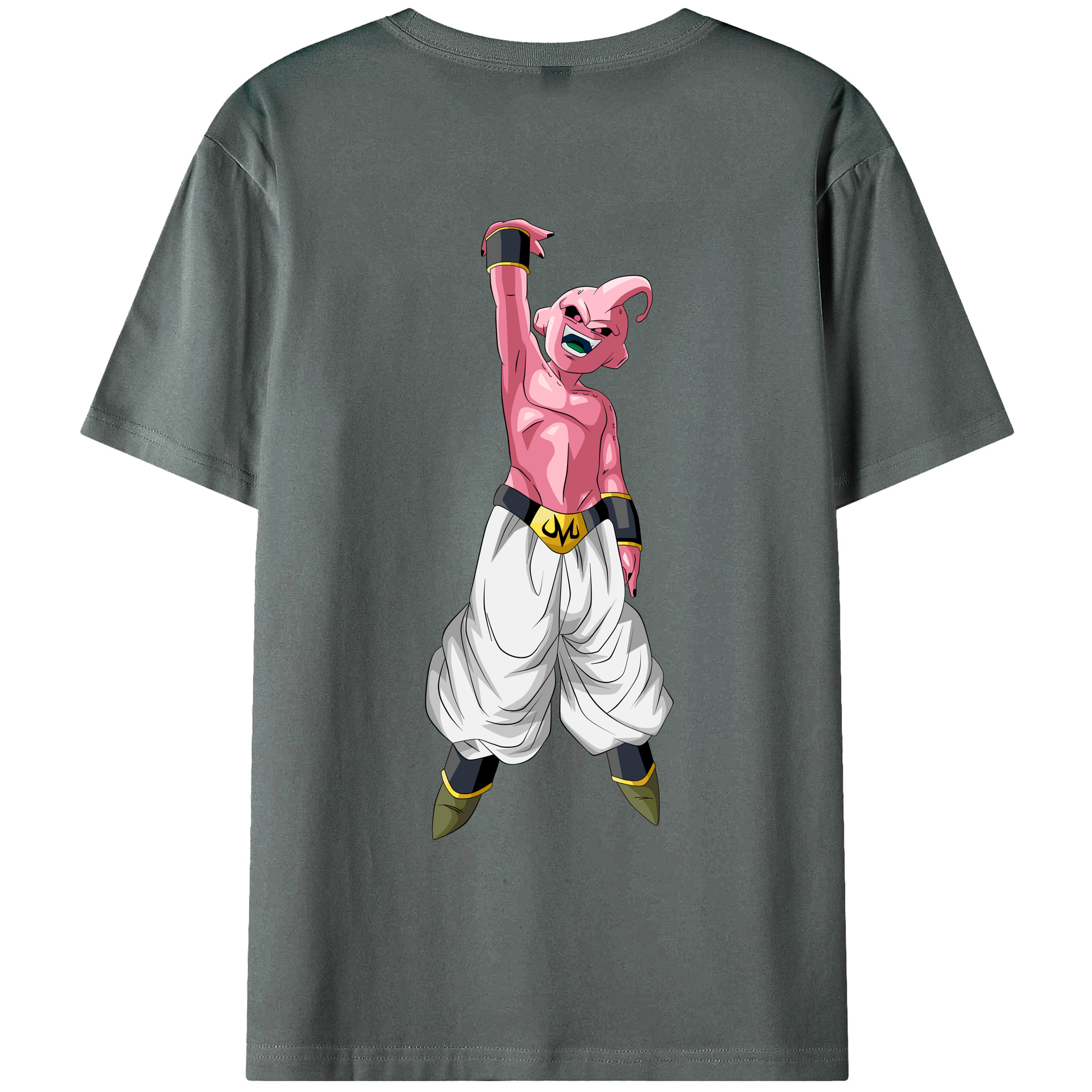 （画像用） ドラゴンボール 魔人ブウ DRAGON BALL Majin Buu 綿100％ メンズ半袖Tシャツ（バックプリント） 通気性